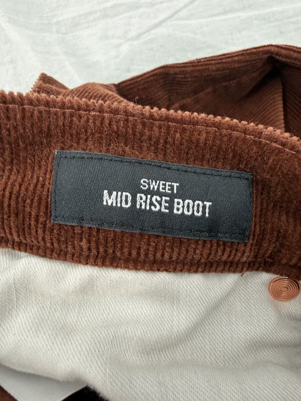 Lucky Brand Pants Wm 4 27 Brown Corduroy Sweet Mid Rise Bootcut - Picture 11 of 15